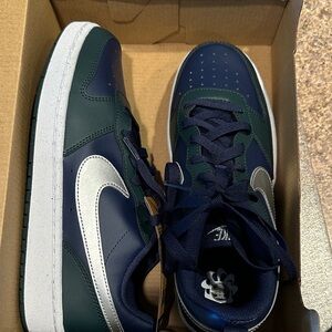 NEW Nike Court Borough - Navy /Green with Metallic Accent